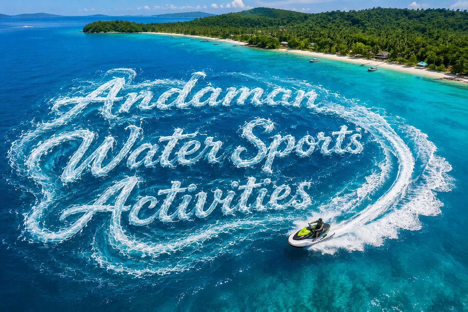 Travellers enjoying water sports and beaches in the Andaman Islands